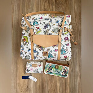 Disney Dooney & Bourke Disneyana Smith Tote Purse 3 piece collectible Set